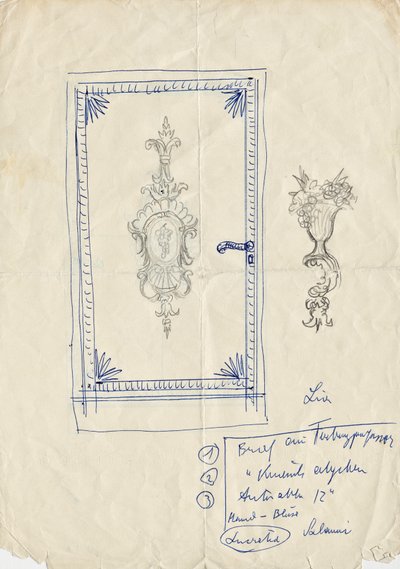 Design Sketch for a Door by Franz von Matsch