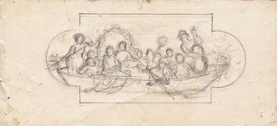 Wedding Celebration on a Boat by Franz von Matsch