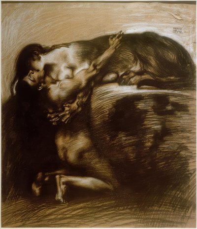 The Kiss of the Sphinx by Franz von Stuck