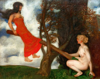 The Seesaw by Franz von Stuck
