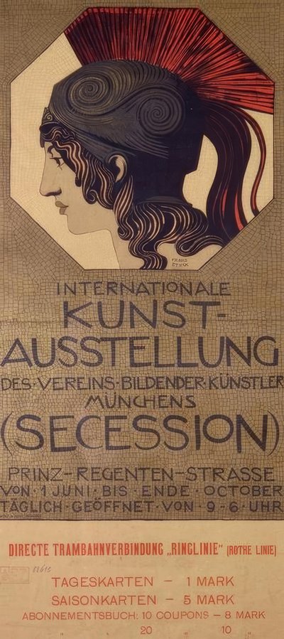 F. v. Stuck / Poster Int. Art Exhibition by Franz von Stuck