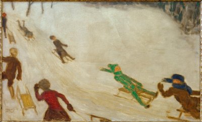 Children Sledding by Franz von Stuck
