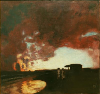Sunset at Sea by Franz von Stuck