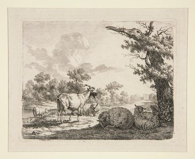 Sheep in a Meadow by Frédéric Théodore Faber