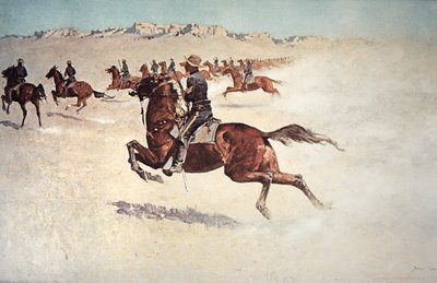Buffalo Soldiers in Pursuit by Frederic (after) Remington