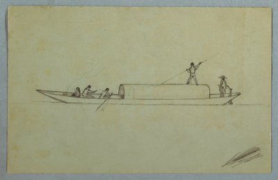 Covered Canoe, probably South American by Frederic Edwin Church