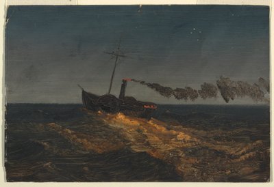 Paddle Steamer at Dusk by Frederic Edwin Church