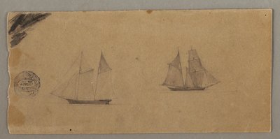Two Sailing Ships by Frederic Edwin Church