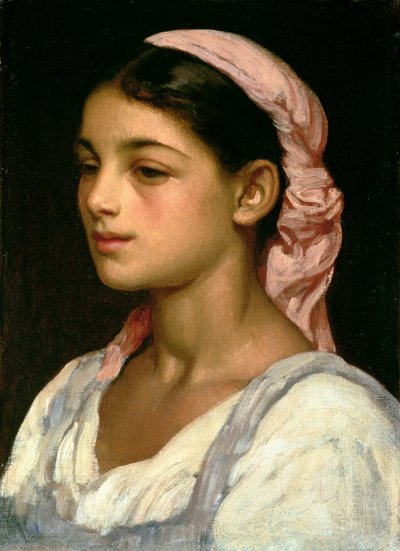 Head of an Italian Girl by Frederic Leighton