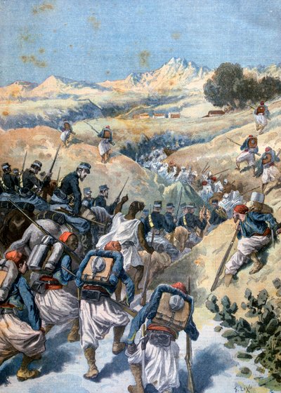 Battle with the Brigands, Algeria, 1892 by Frederic Lix