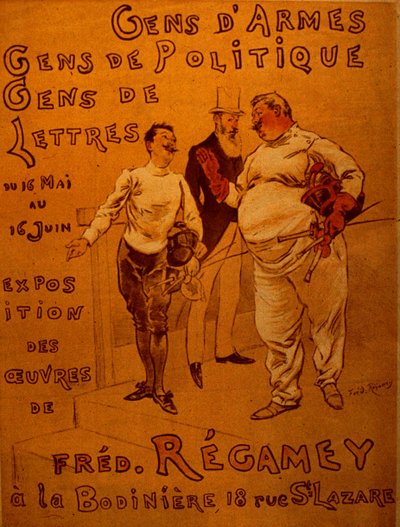 Poster Advertising an Exhibition by Frederic Regamey