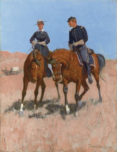 Belle McKeever and Lt. Edgar Wheelock, c.1899 by Frederic Remington