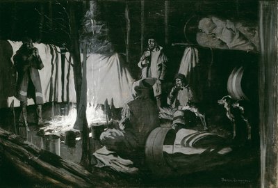 First and Best Camp of the Trip by Frederic Remington