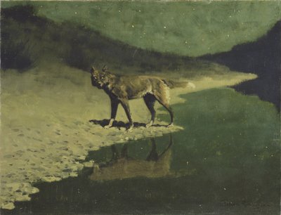 Moonlight, Wolf, c.1904 by Frederic Remington
