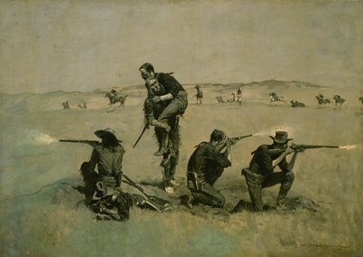 The Last Stand (Twenty-Five to One) c.1896 by Frederic Remington