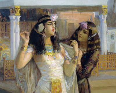 Cleopatra on terraces of Philae by Frederick Arthur Bridgman
