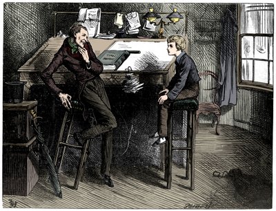 David Copperfield and Uriah Heep by Frederick Barnard