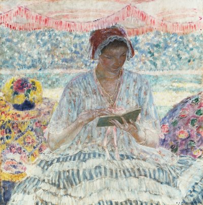 Summer Reading (Under the Awning) by Frederick Carl Frieseke