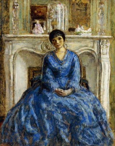 The Blue Gown by Frederick Carl Frieseke