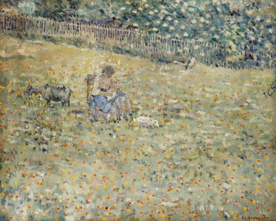 Woman and Goat by Frederick Carl Frieseke
