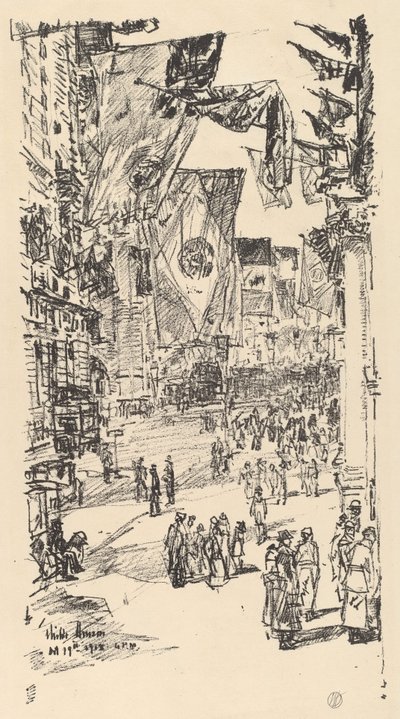 Avenue of the Allies by Frederick Childe Hassam