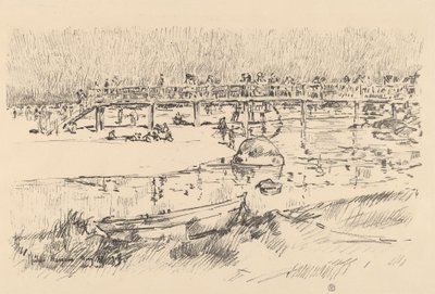 Bathing Beach, Bass Rocks by Frederick Childe Hassam