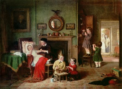 Playing at Doctors by Frederick Daniel Hardy