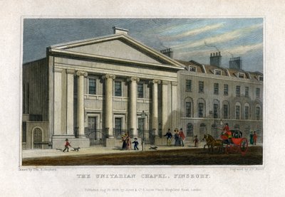 The Unitarian Chapel, Finsbury, London by Frederick James Havell