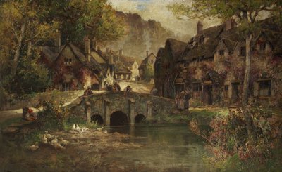 Castle Combe by Frederick Johnn  Hiles