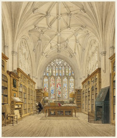 Library of Winchester College by Frederick Mackenzie