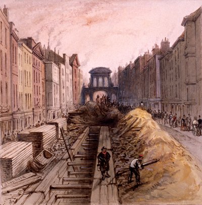 Fleet Street, London, 1845 by Frederick Napoleon Shepherd