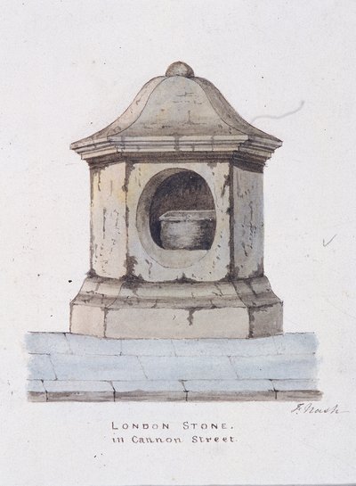 London Stone, Cannon Street, London by Frederick Nash