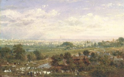 London from Islington Hill, c.1820-30 by Frederick Nash