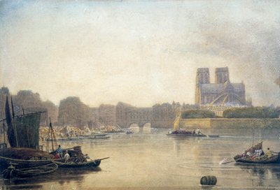 Notre Dame, Paris, 19th century by Frederick Nash