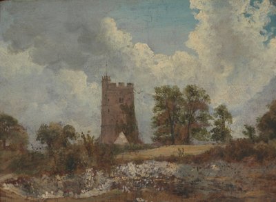 Landscape with a Church by Frederick W. Watts