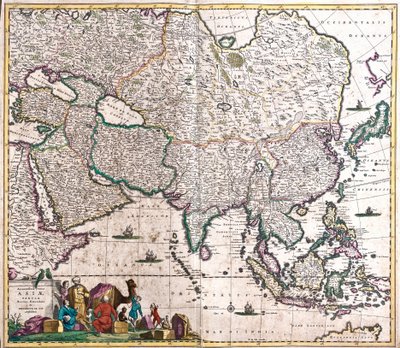 Map of Asia by Frederick de Wit