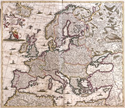 Map of Europe by Frederick de Wit
