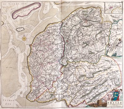 Map of Friesland by Frederick de Wit
