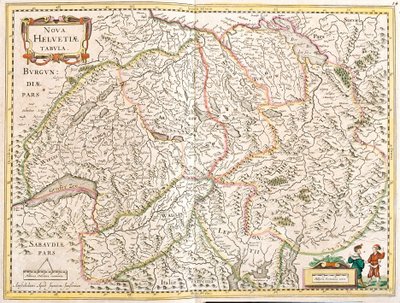 Map of Switzerland by Frederick de Wit
