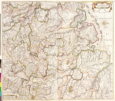 Map of Westphalia (Germany) by Frederick de Wit