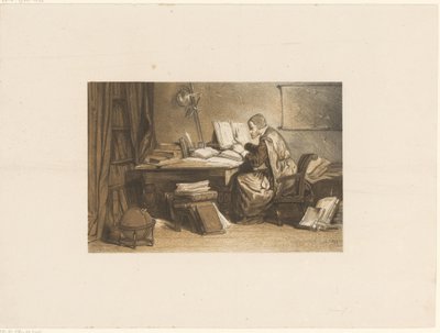 Scholar in His Study by Frederik Hendrik Weissenbruch