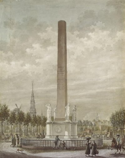 The Liberty Column Seen from the Frederiksberg Side by Frederik Ludvig Bradt