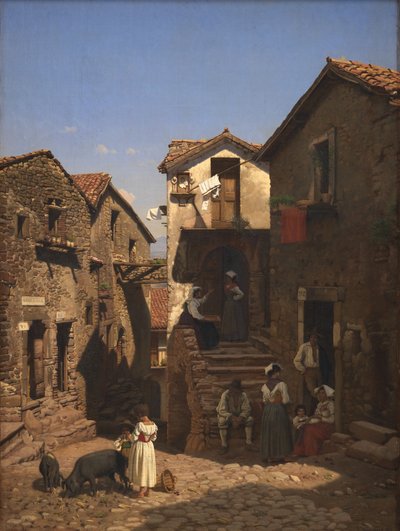 A Street in Gerano by Frederik Vermehren