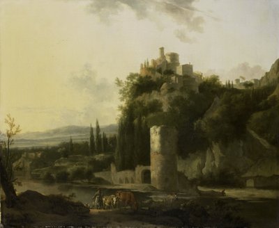 Italian Landscape with Round Tower by Frederik de Moucheron