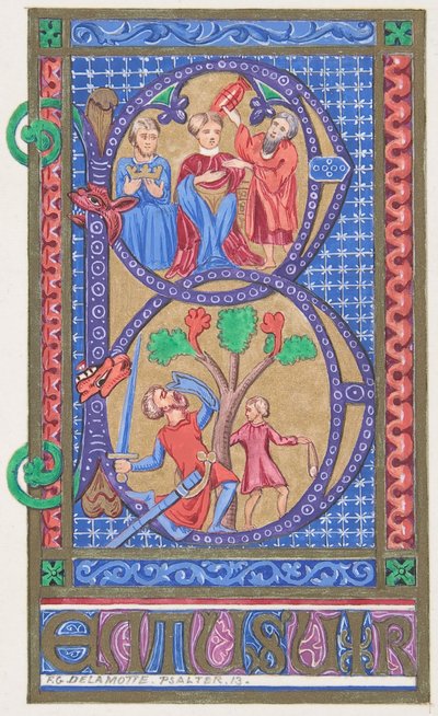 Illuminated Initial B by Freeman Gage Delamotte