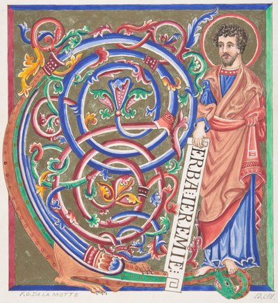 Illuminated Initial and Saint, 1830-62 by Freeman Gage Delamotte