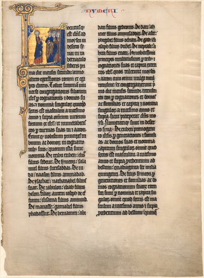 Moses Counting the Children of Israel by French 13th Century