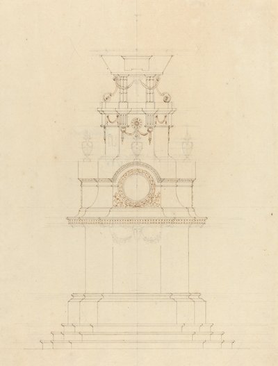 Design for a Catafalque by French 18th Century