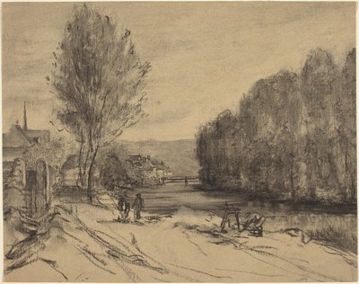 A Landscape with a River by French 19th Century