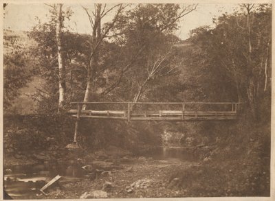 Landscape with Trees and Bridge by French 19th Century